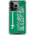 Saudi Arabia Flag Distressed iPhone 15 Pro Clear Case